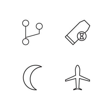basit Seviyelendirilmiş Icons set seyahat