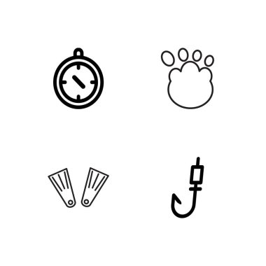 basit Seviyelendirilmiş Icons set seyahat