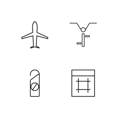 basit Seviyelendirilmiş Icons set seyahat
