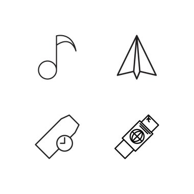 basit Seviyelendirilmiş Icons set seyahat