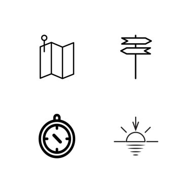 basit Seviyelendirilmiş Icons set seyahat