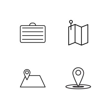 basit Seviyelendirilmiş Icons set seyahat