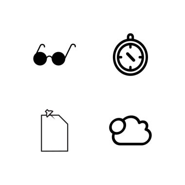 basit Seviyelendirilmiş Icons set seyahat