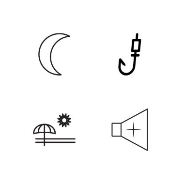 basit Seviyelendirilmiş Icons set seyahat