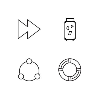 basit Seviyelendirilmiş Icons set seyahat