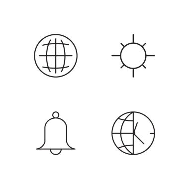 basit Seviyelendirilmiş Icons set seyahat