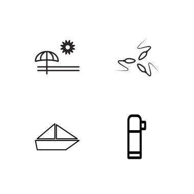 basit Seviyelendirilmiş Icons set seyahat