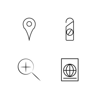 basit Seviyelendirilmiş Icons set seyahat