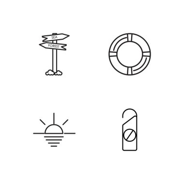 basit Seviyelendirilmiş Icons set seyahat