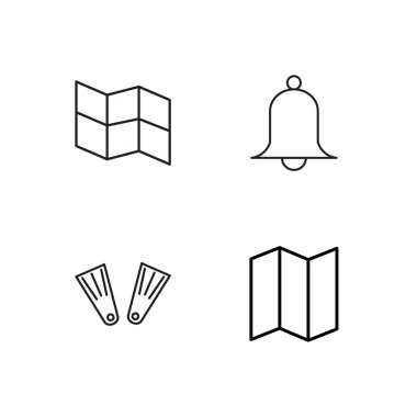 basit Seviyelendirilmiş Icons set seyahat