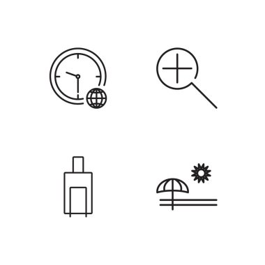 basit Seviyelendirilmiş Icons set seyahat