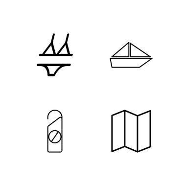 basit Seviyelendirilmiş Icons set seyahat