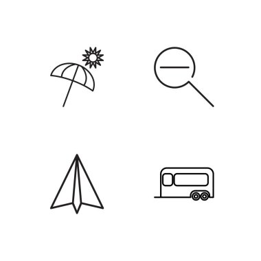 basit Seviyelendirilmiş Icons set seyahat