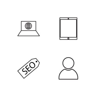 seo basit özetlenen simgeler seti