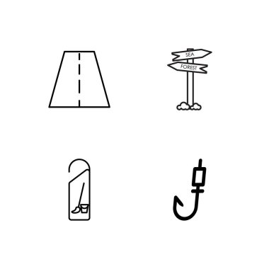 basit Seviyelendirilmiş Icons set seyahat