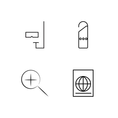 basit Seviyelendirilmiş Icons set seyahat