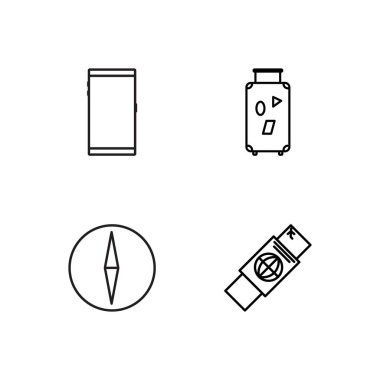 basit Seviyelendirilmiş Icons set seyahat