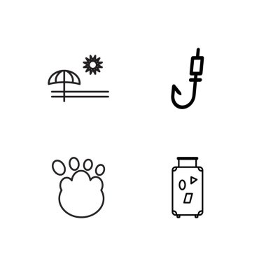 basit Seviyelendirilmiş Icons set seyahat