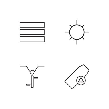 basit Seviyelendirilmiş Icons set seyahat