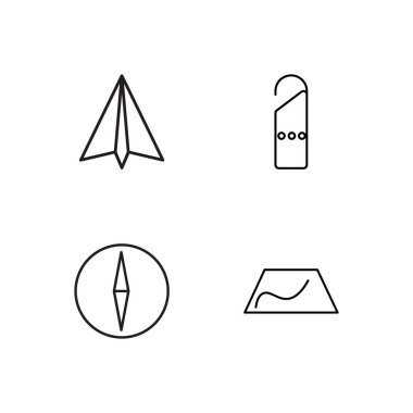basit Seviyelendirilmiş Icons set seyahat