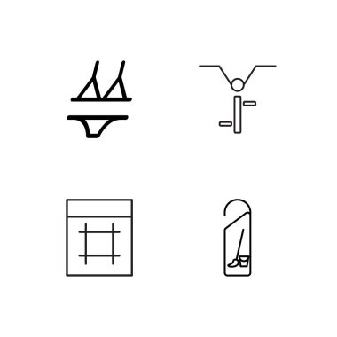 basit Seviyelendirilmiş Icons set seyahat