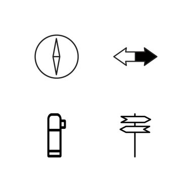 basit Seviyelendirilmiş Icons set seyahat