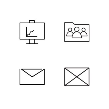 Pazarlama basit Seviyelendirilmiş Icons set