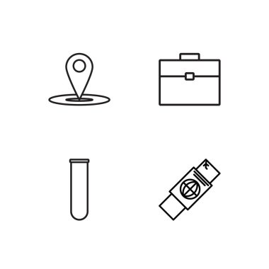 basit Seviyelendirilmiş Icons set seyahat