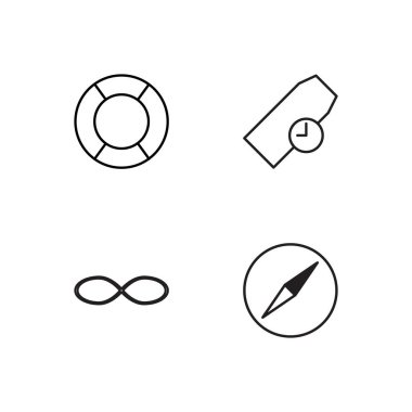 basit Seviyelendirilmiş Icons set seyahat