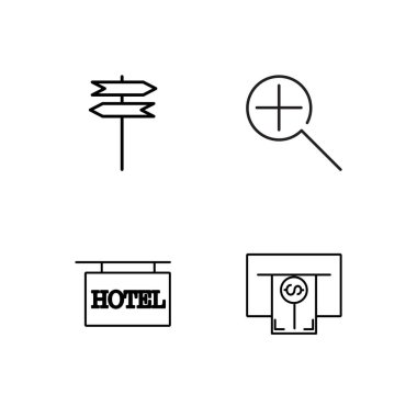 basit Seviyelendirilmiş Icons set seyahat