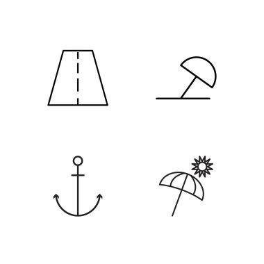 basit Seviyelendirilmiş Icons set seyahat