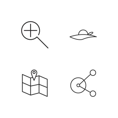 basit Seviyelendirilmiş Icons set seyahat