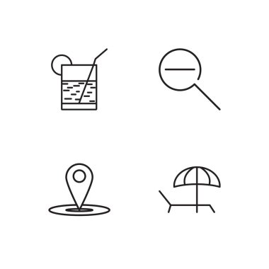 basit Seviyelendirilmiş Icons set seyahat