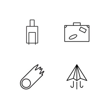 basit Seviyelendirilmiş Icons set seyahat