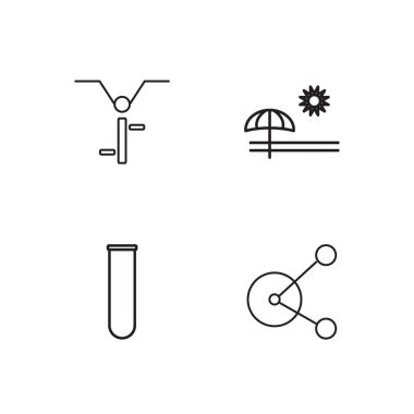 basit Seviyelendirilmiş Icons set seyahat