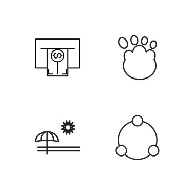 basit Seviyelendirilmiş Icons set seyahat