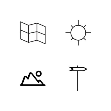 basit Seviyelendirilmiş Icons set seyahat