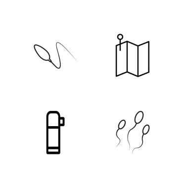 basit Seviyelendirilmiş Icons set seyahat