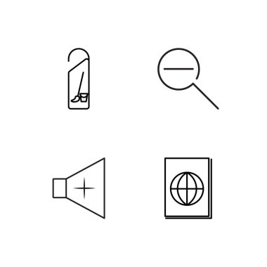 basit Seviyelendirilmiş Icons set seyahat