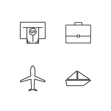 basit Seviyelendirilmiş Icons set seyahat