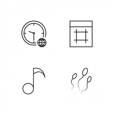 basit Seviyelendirilmiş Icons set seyahat