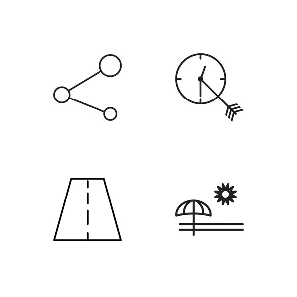 basit Seviyelendirilmiş Icons set seyahat