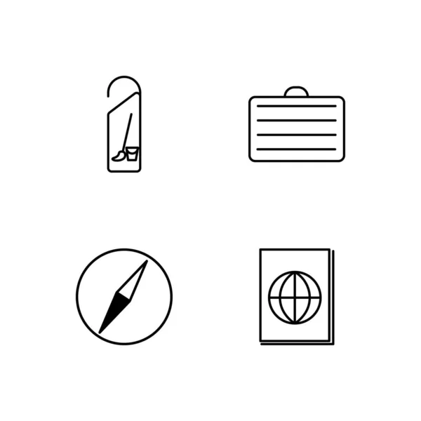 basit Seviyelendirilmiş Icons set seyahat