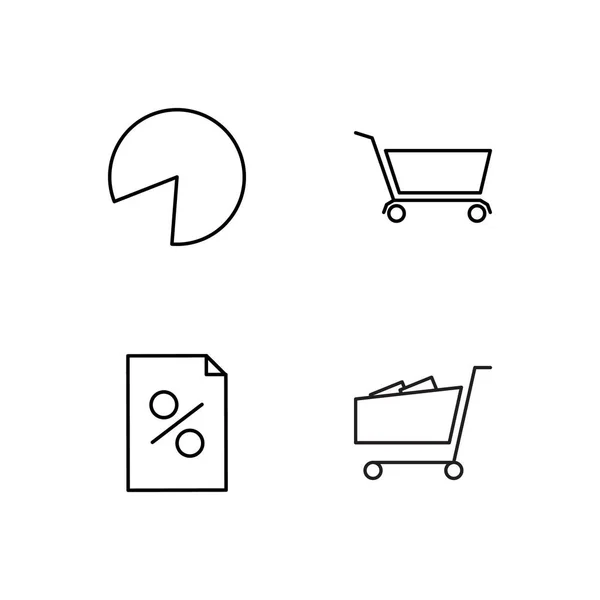 Comercialización simple bosquejado iconos conjunto — Vector de stock