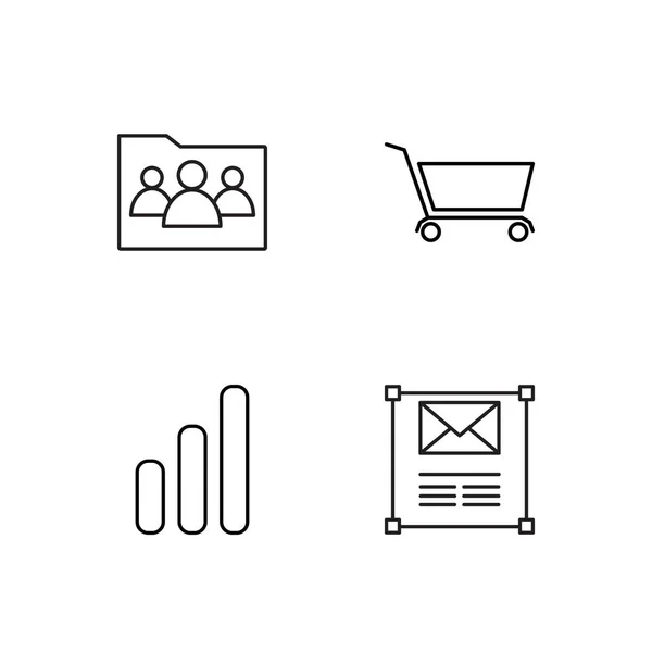 Pazarlama basit Seviyelendirilmiş Icons set