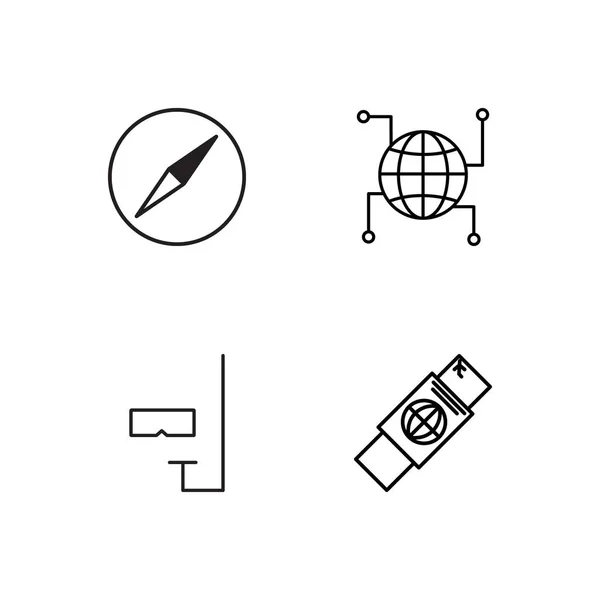 basit Seviyelendirilmiş Icons set seyahat