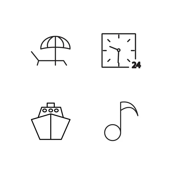 basit Seviyelendirilmiş Icons set seyahat