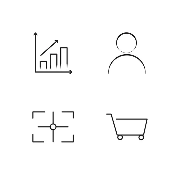 Pazarlama basit Seviyelendirilmiş Icons set