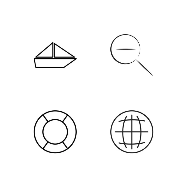 basit Seviyelendirilmiş Icons set seyahat
