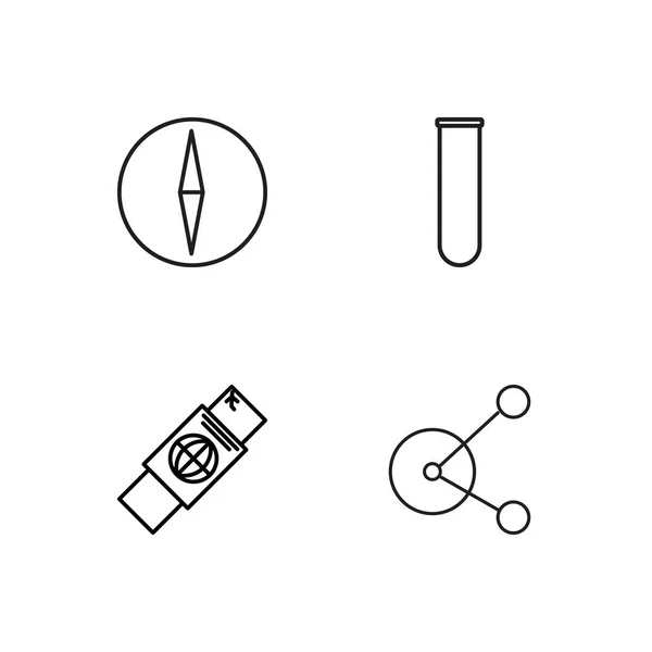 Viaje simple bosquejado iconos conjunto — Vector de stock